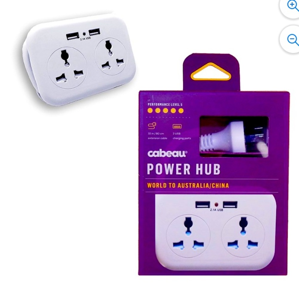Cabeau power hub world to Australia/China outlet